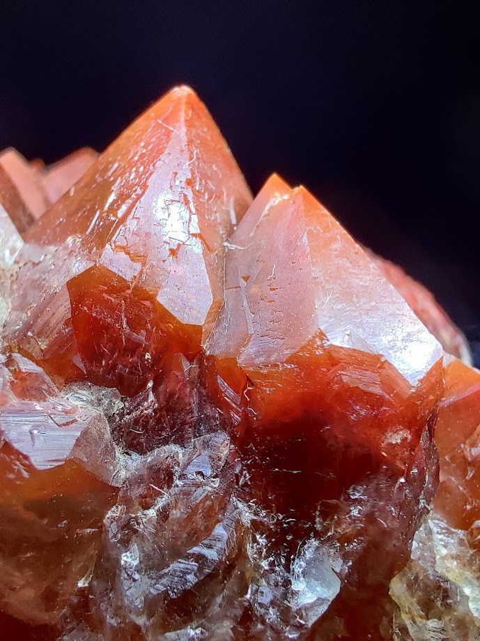 Large SATURATED Red Hematoid/Ferruginous Quartz Crystal Cluster: 242g Morocco
