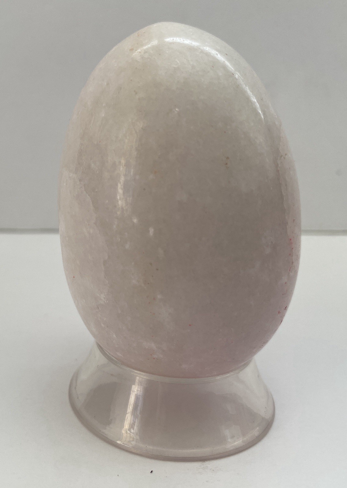Natural Onyx Stone Egg With Stand Hand Polished Banded Agate Calcite Crystal
