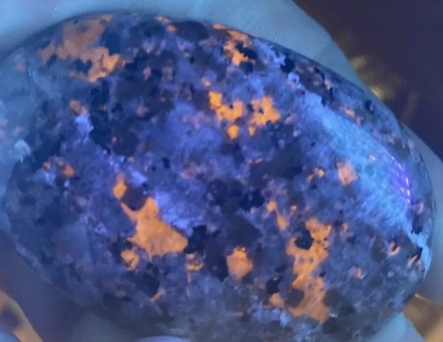 60mm Palm Yooperlite Natural flame stone Reiki Crystal Quartz Healing Decorate