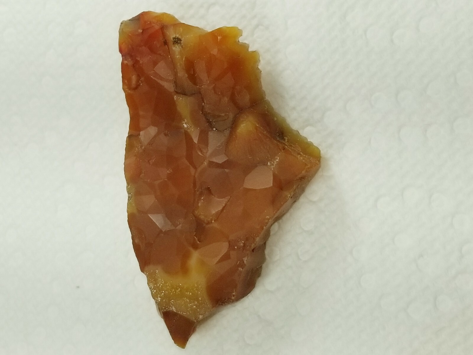 Geometric Pattern Orange Red Carnelian Crystal Mineral Specimen N Plainfield NJ