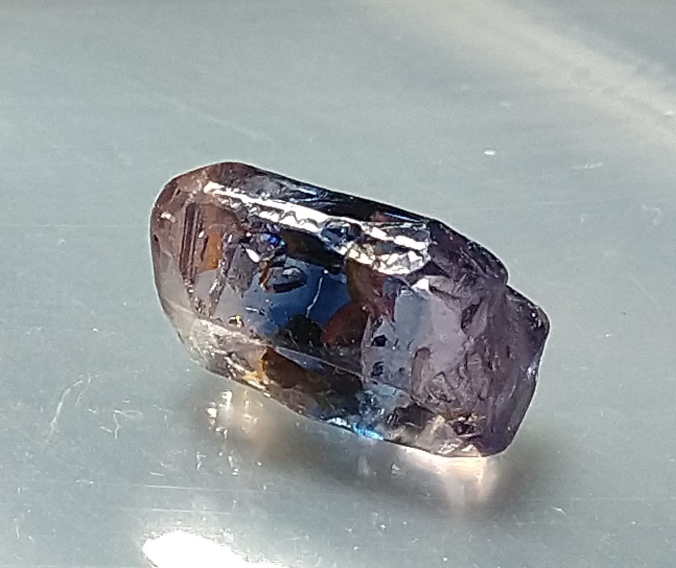 Natural Bi-Colour 3.50ct Rare Transparent Sapphire Crystal -Sri-Lanka.