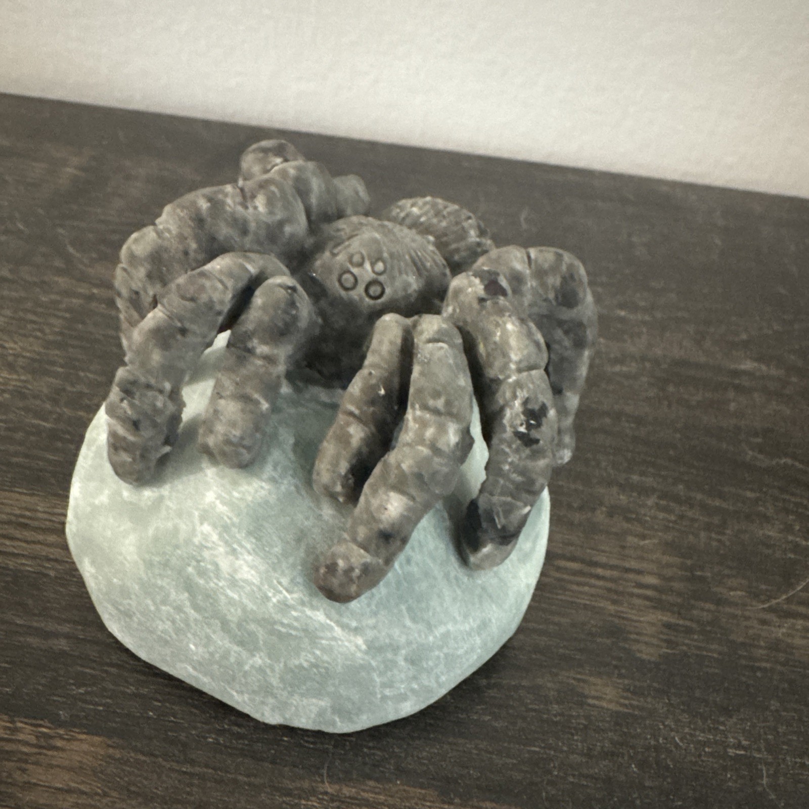 Natural Yooperlite Crystal Spider On Susan Jasper Base UV Reactive 352 Grams 3.5