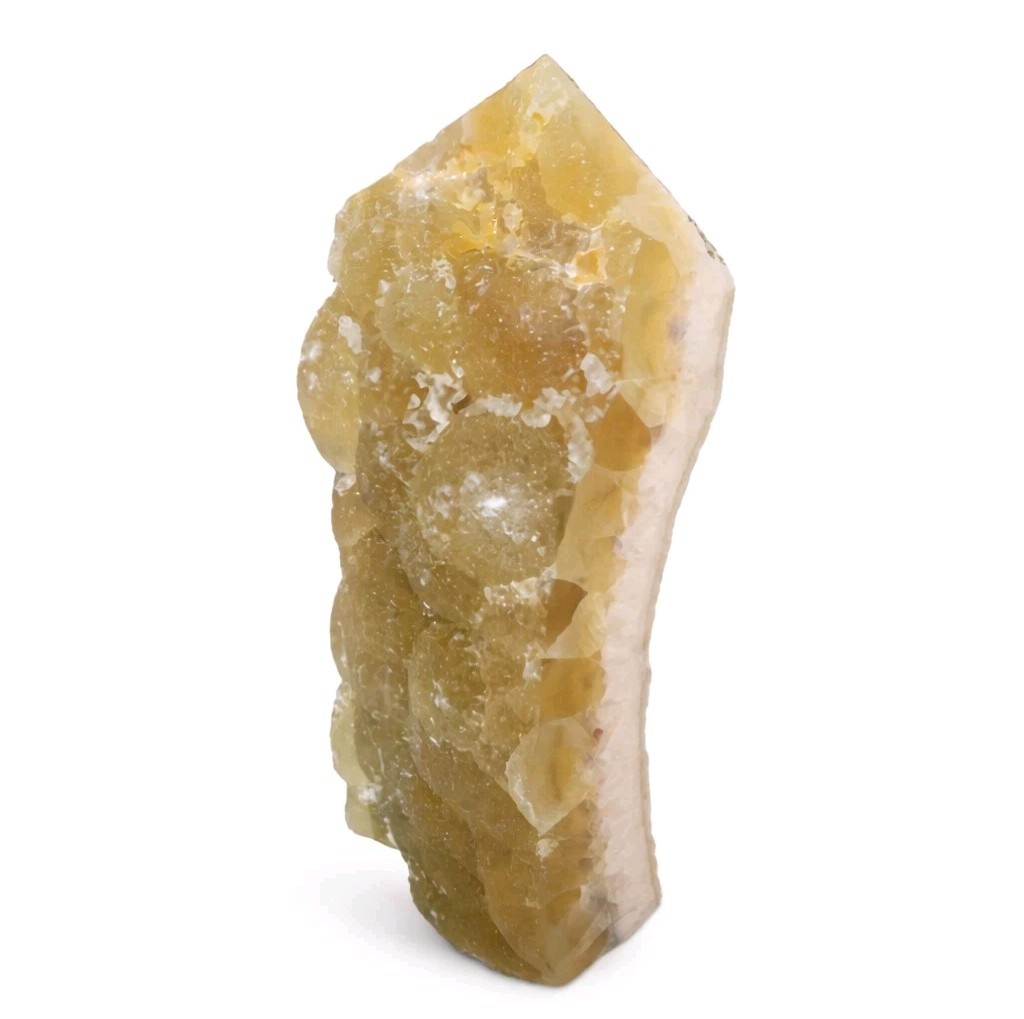 Natural Yellow Fluorite Partially Polished Rough Cluster Tower 3.75″ Tall – USA