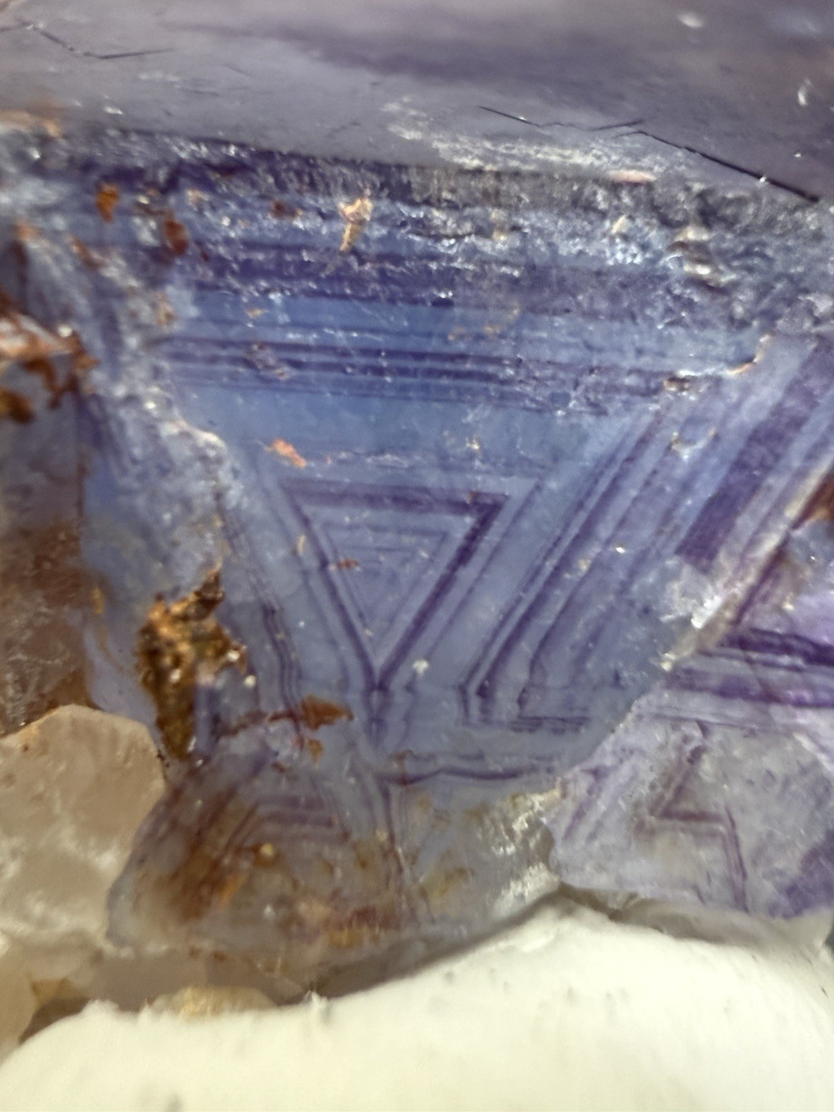 GEOMETRIC RECORD KEEPER BLUE PURPLE FLUORITE Blanchard Mine, Socorro NM