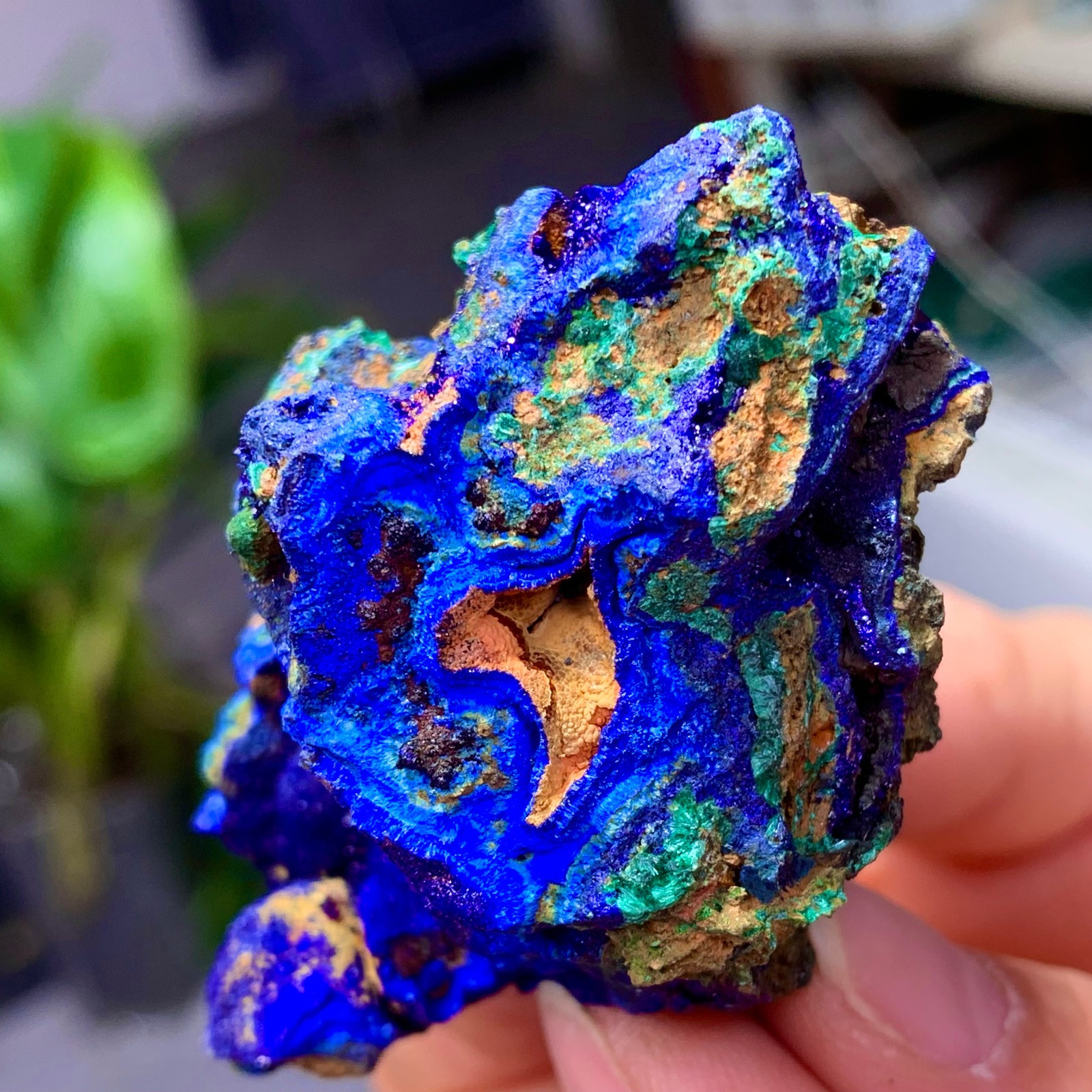 102G BEST Natural Azurite/Malachite crystal minerals specimens