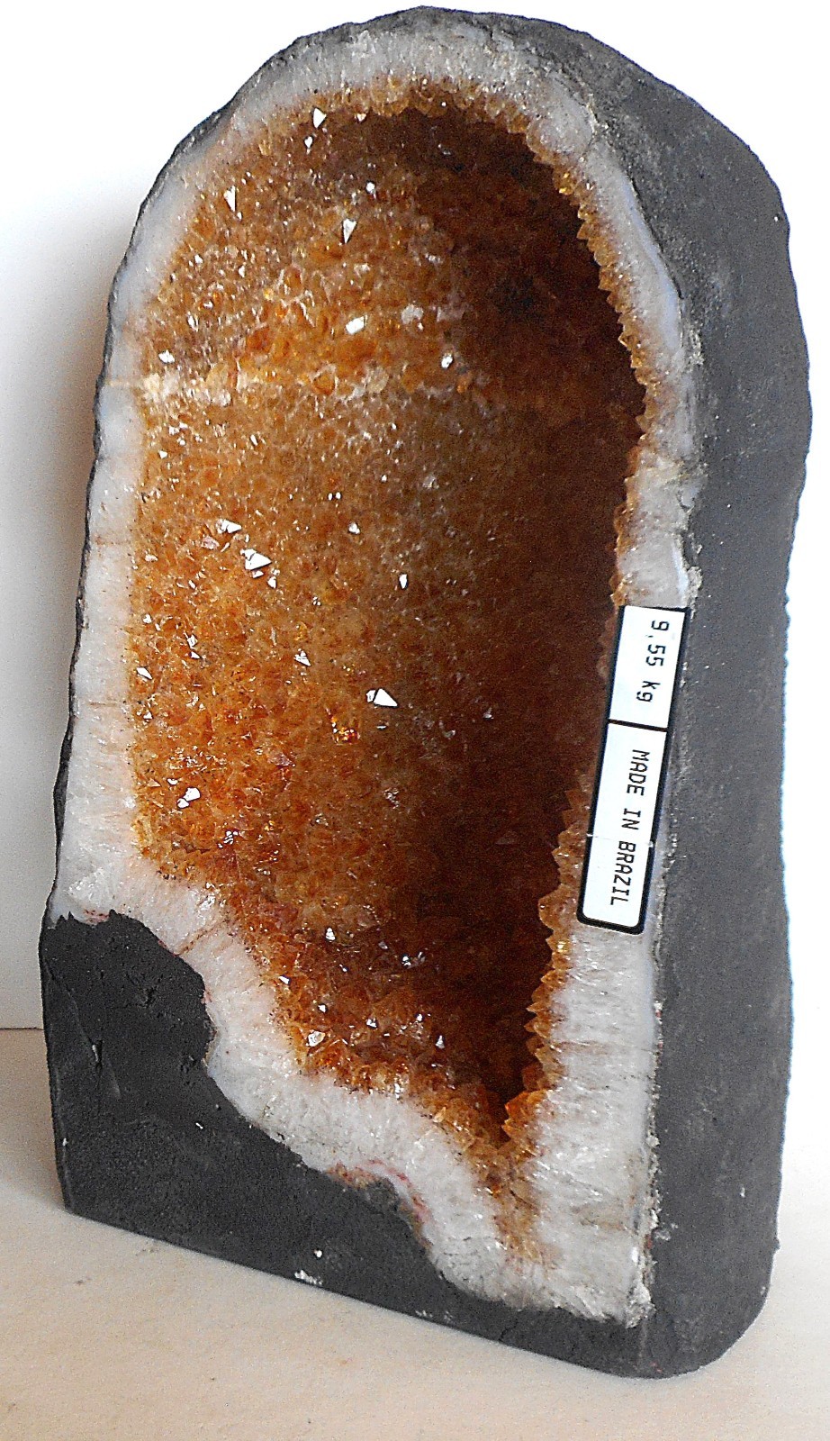 Natural Citrine Quartz Crystal Cluster Geode. Healer . 11.5″ Tall . 21 Pounds