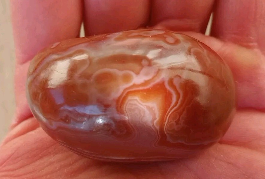 4.5oz Lake Superior Agate, Hand Carved and Polished *Top Quality*