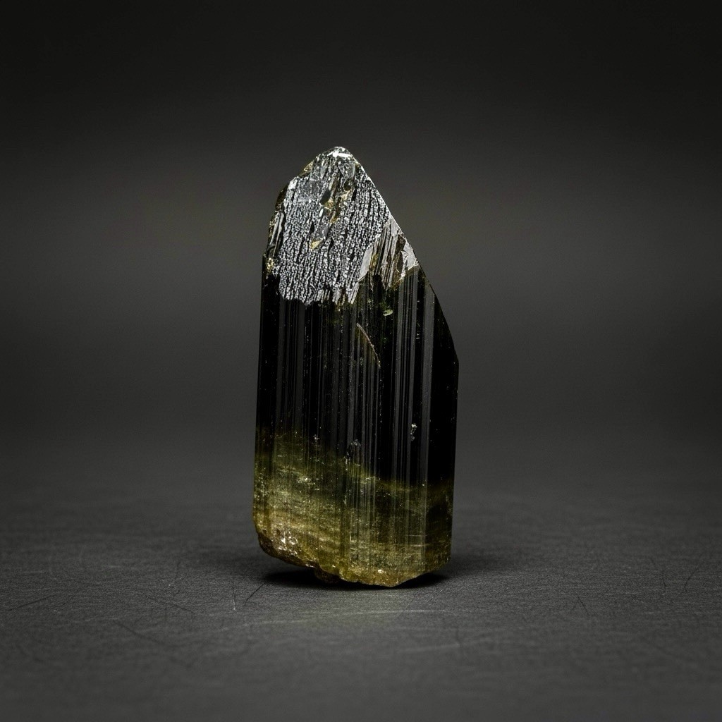Naturally Faceted Green Tourmaline Gemstone Mineral Specimen | Pakistan
