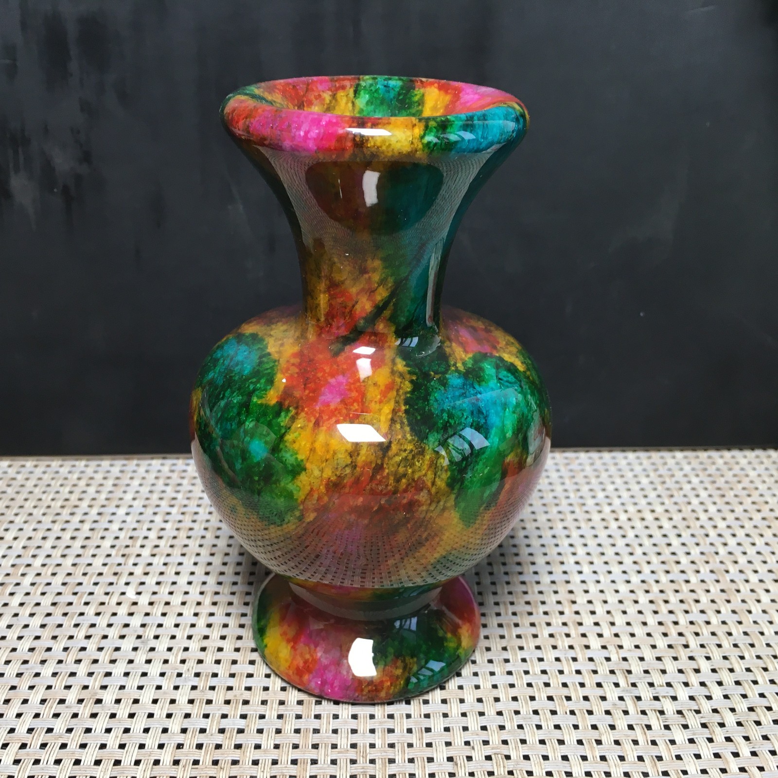 830g Natural “Seven Colors Jade” vase specimen -Taiwan China 05