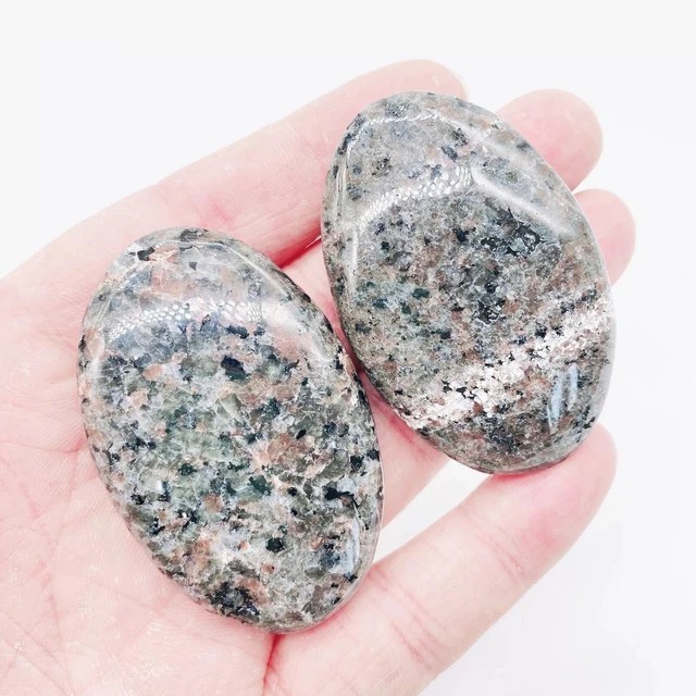 60mm Palm Yooperlite Natural flame stone Reiki Crystal Quartz Healing Decorate