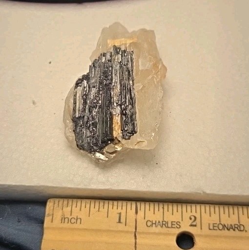 Black Tourmaline In Quartz Matrix Natural 2.25×1.4x.9 Inches Phenomenal