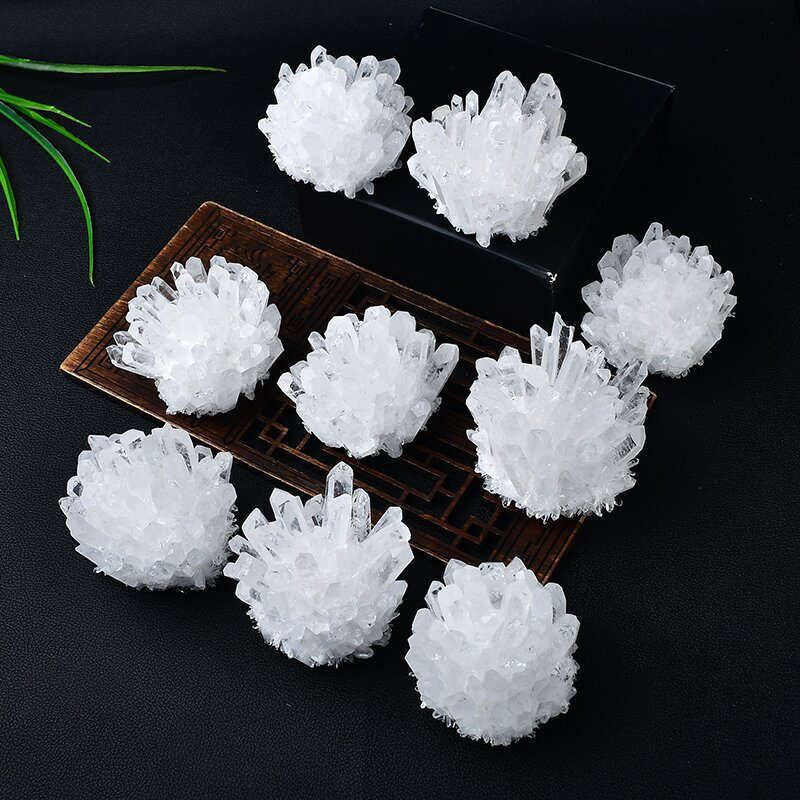 200-300g Natural Clear Quartz Cluster Crystal Point Gemstone Geode Specimen Gift