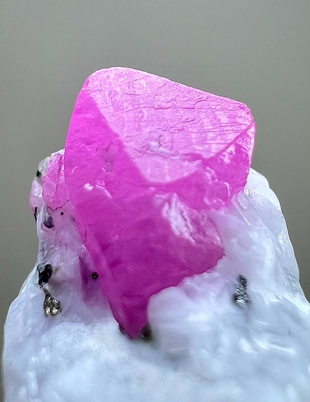 9 CT , Beautiful!!Natural Red Ruby Crystal on matrix From Jegdalek Afghanistan