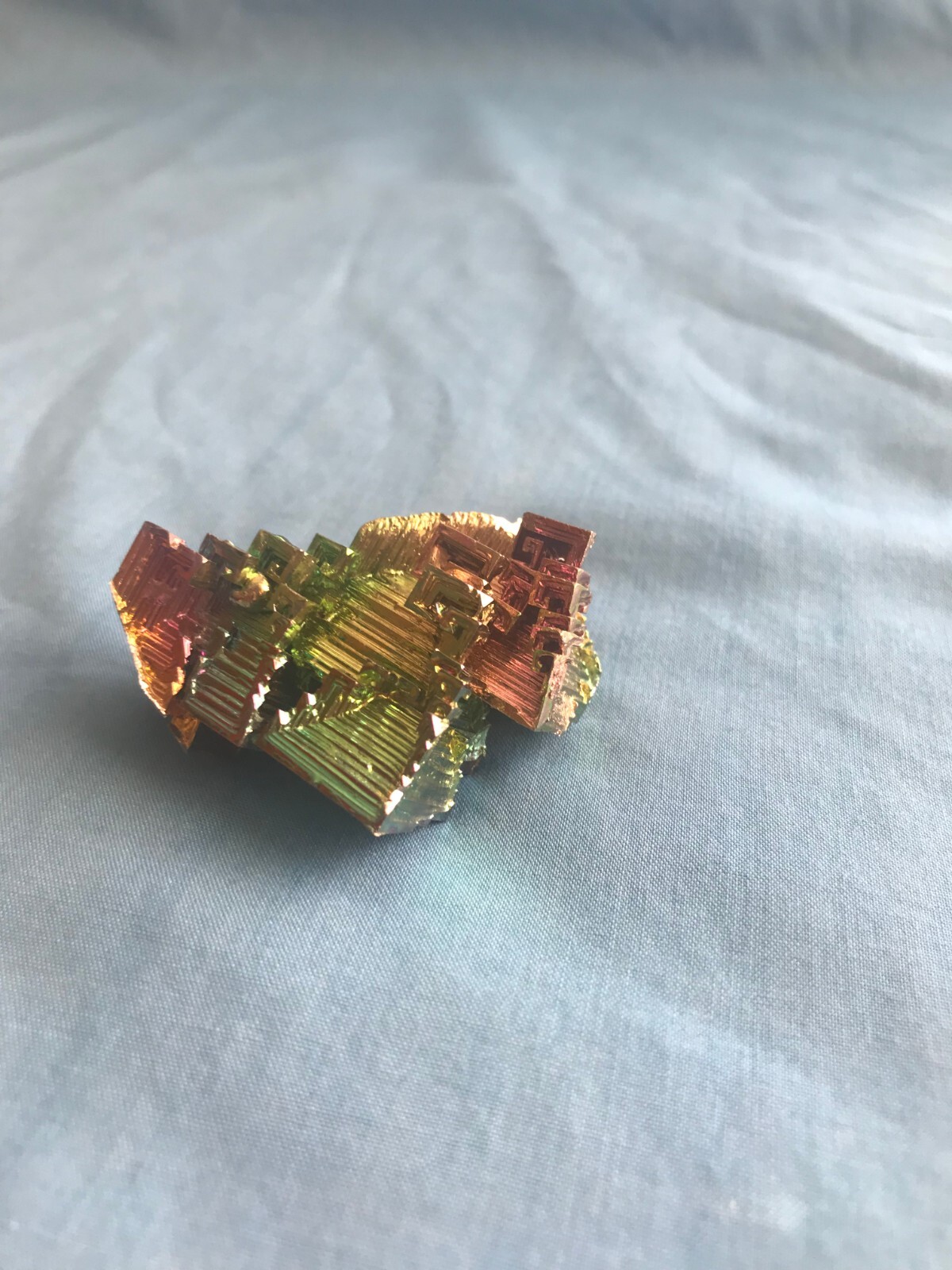 Pretty 2.4 Ounce Large 2” x 1-5/8” x 1” Piece of Rainbow Bismuth Crystals