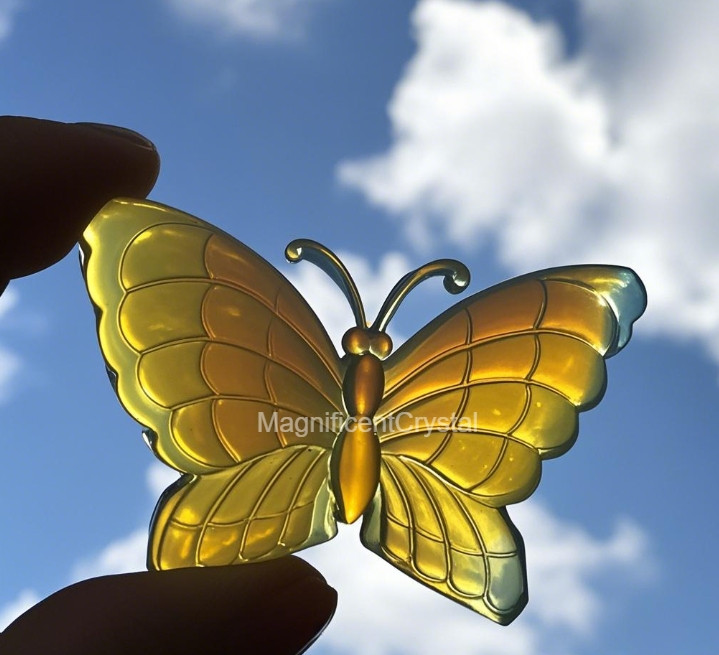 1pc Opalite Butterfly Crystal Carved Home Decor Healing Energy Housewarming Gift