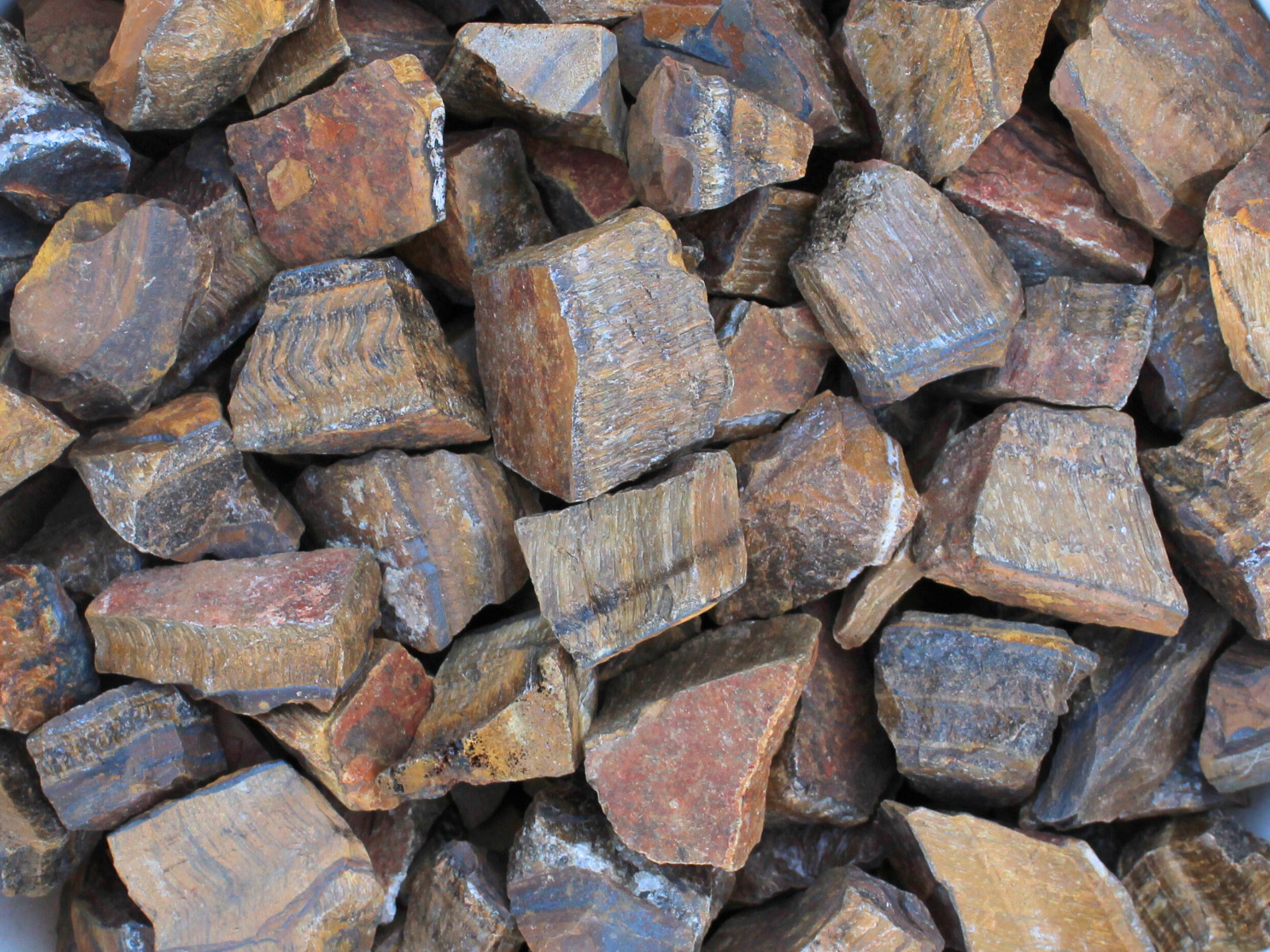 Gold Tiger’s Eye – Rough Rocks for Tumbling – Bulk Wholesale 1LB options
