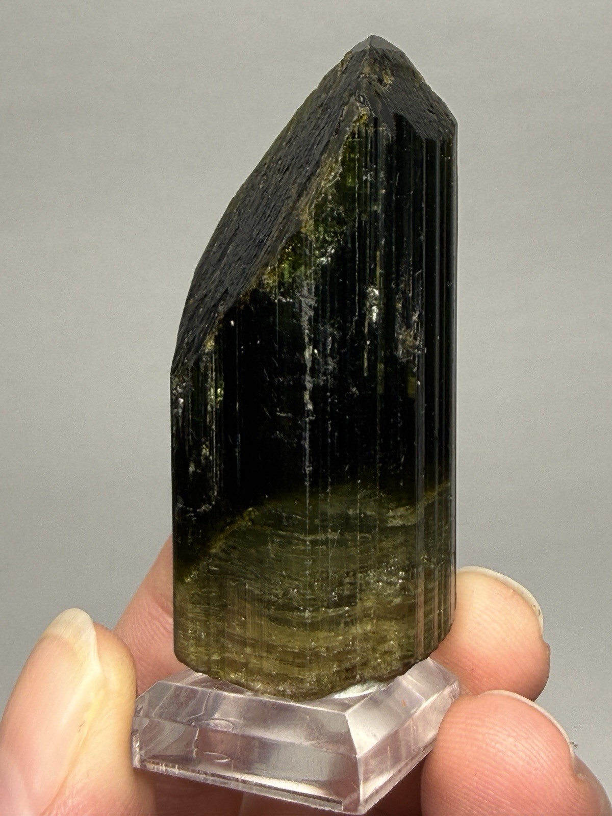 Naturally Faceted Green Tourmaline Gemstone Mineral Specimen | Pakistan
