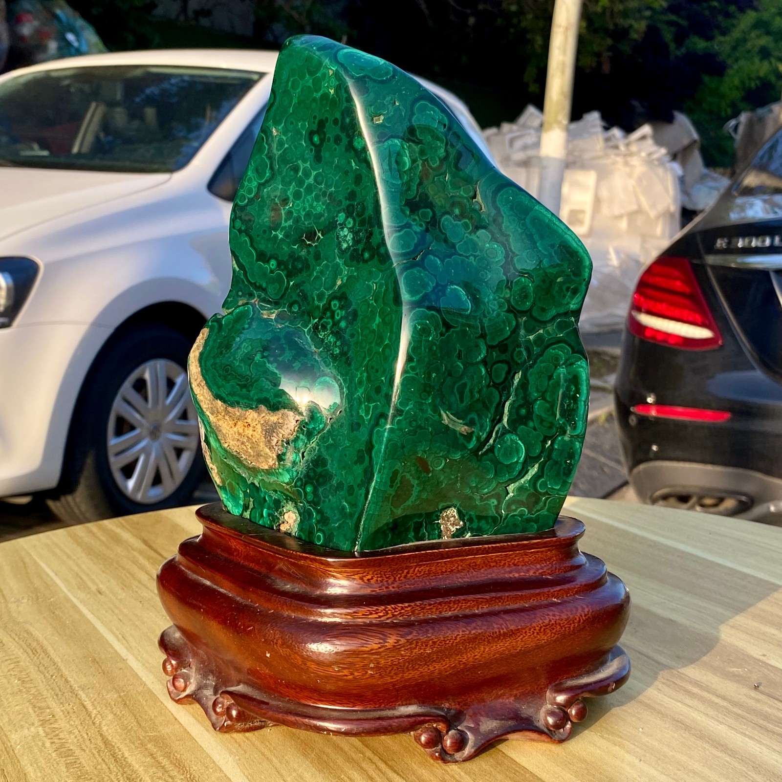 7.71LB TOP Natural Malachite crystal quartz Mineral specimen Reiki gem