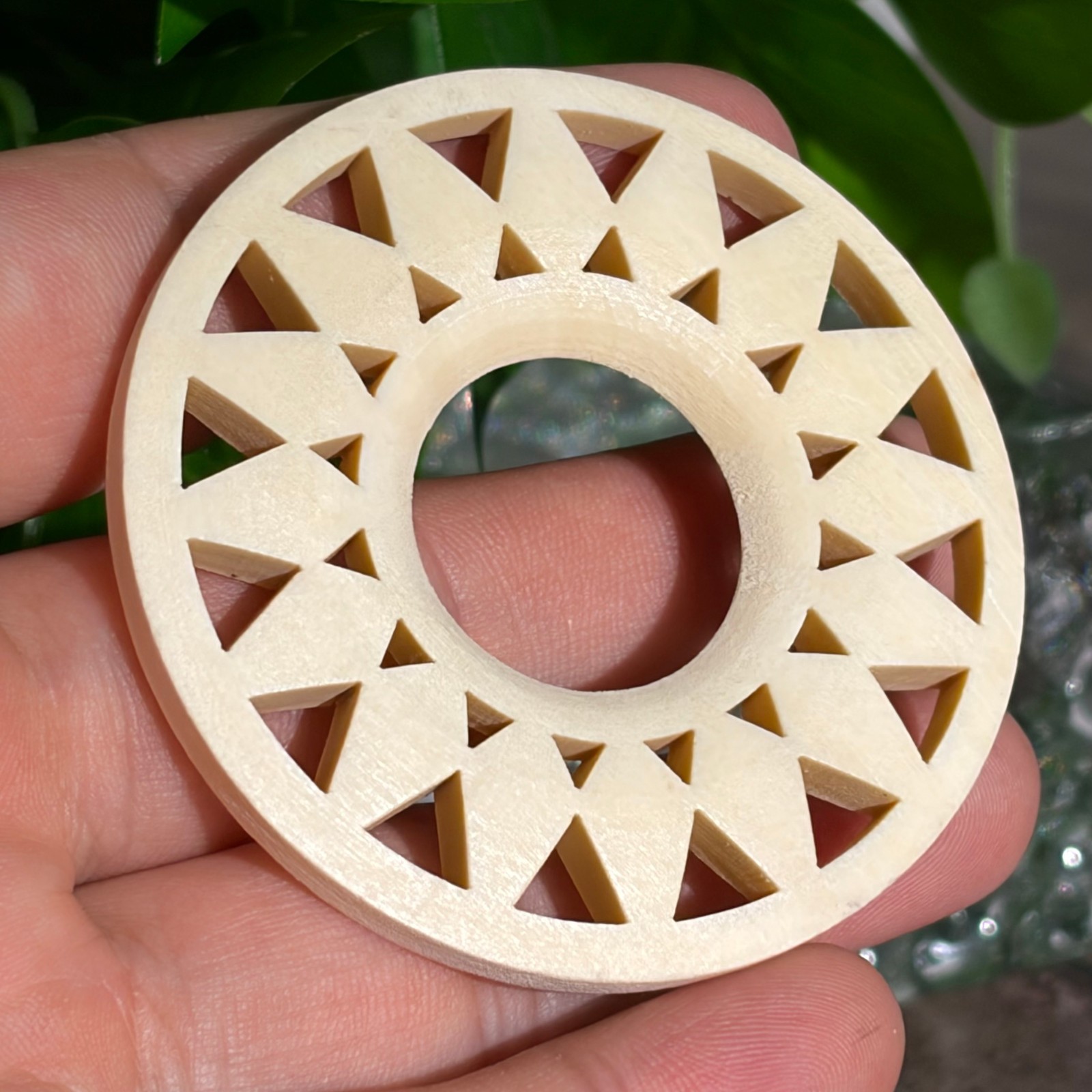 Wood Sunflower Stand Crystal Ball Holder Display Base for Gemstone Sphere Decor
