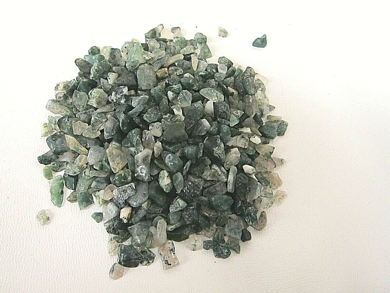 4 ounces Moss Agate Chips Grade A 5-10mm Reiki Healing Crystal Nature Spirits
