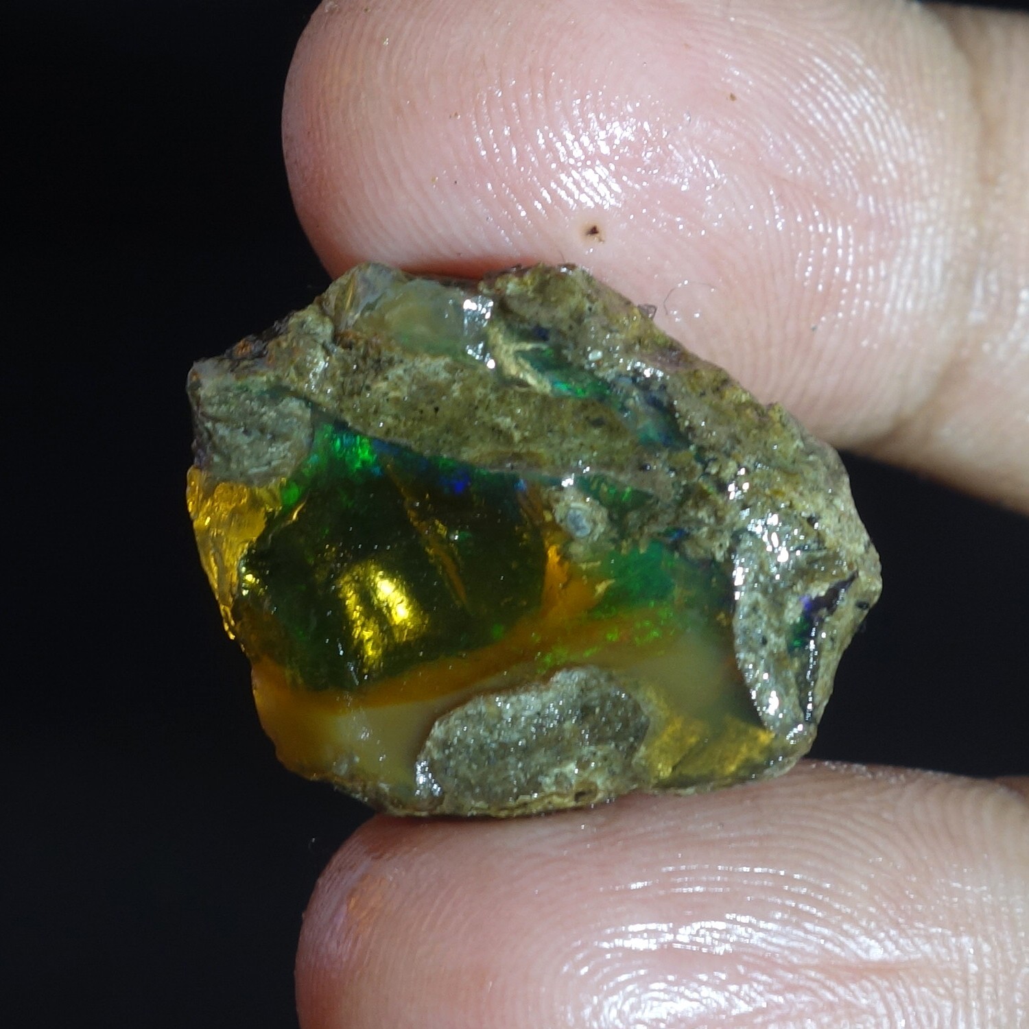 16.00 Cts 100% Natural Welo Fire Ethiopian Oil Opal Rough Cab Gems Ring Nacklace
