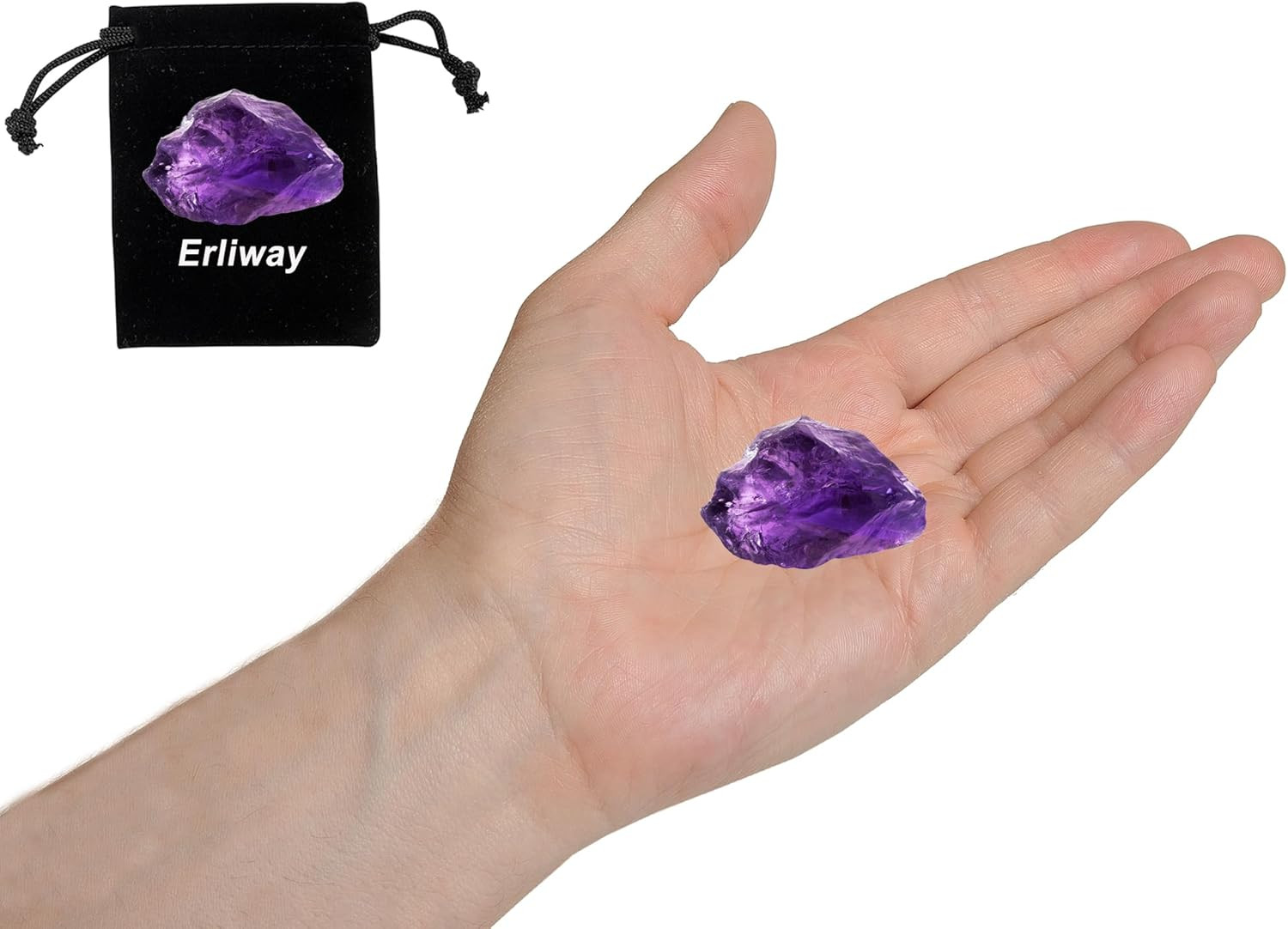 Deep Amethyst Raw Crystals, Large 1.25-2.0″ Healing Crystals Natural Rough Stone