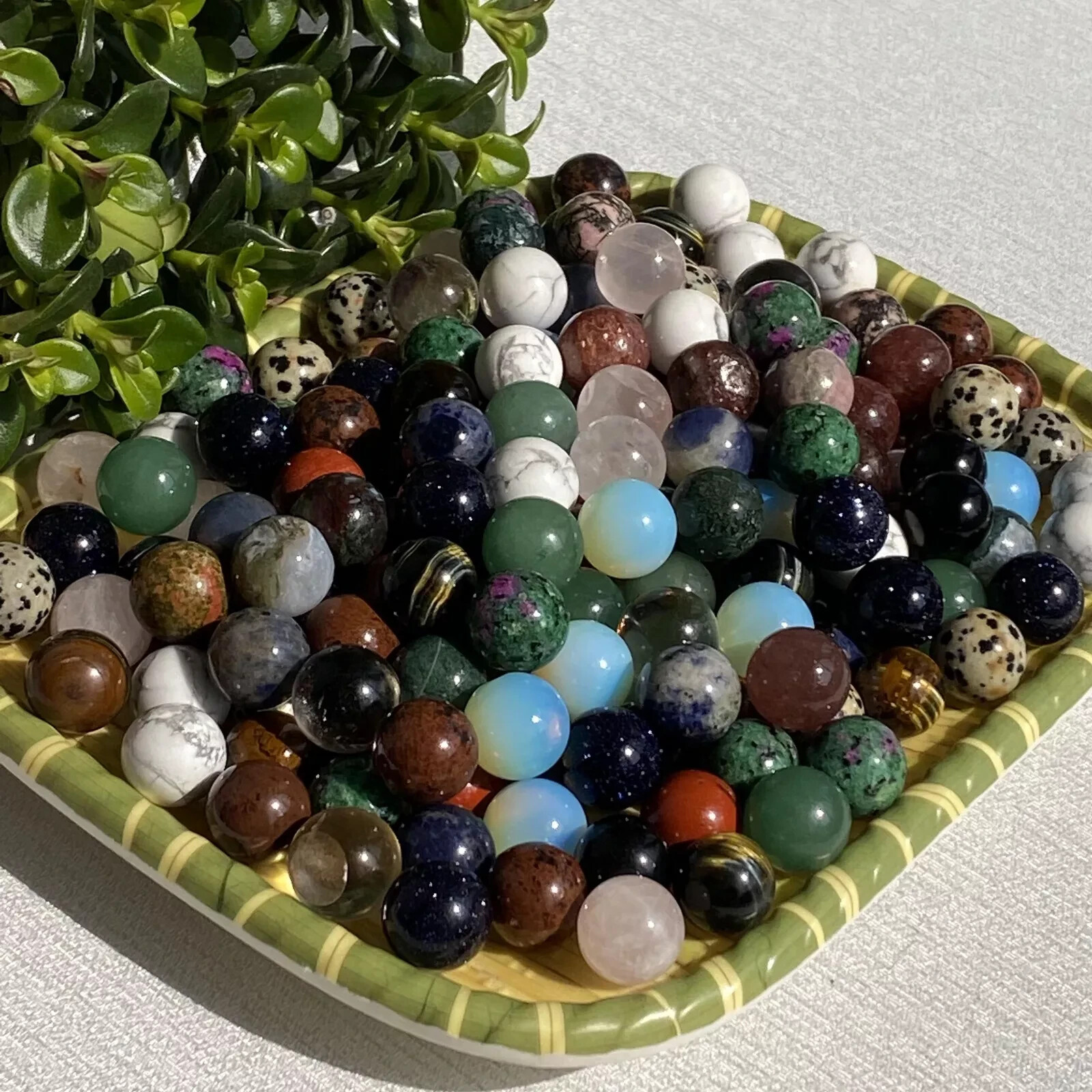 10pcs Wholesale Natural mixed Ball Quartz Crystal Sphere Reiki Healing Gem 15mm+