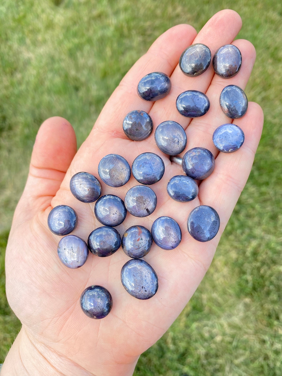 Blue Sapphire Tumbled Stone (Grade AAA) Natural Blue Sapphire from India