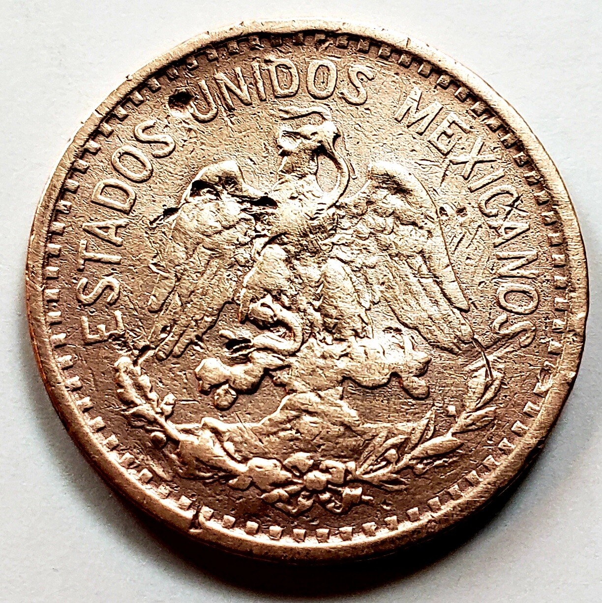 1906 Mexico ESTADOS UNIDOS MEXICANOS Centavo Coin, Bronze, KM# 415