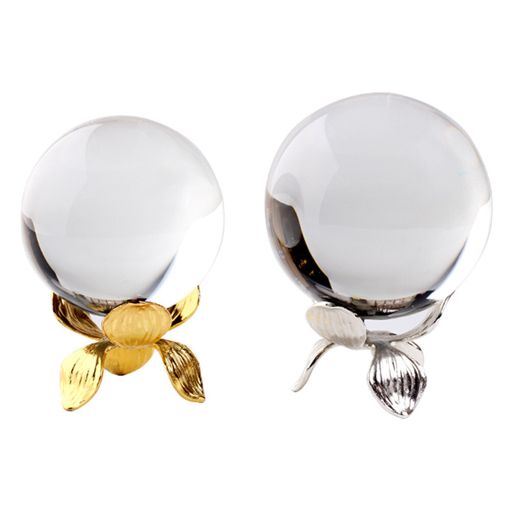 Metal Lotus Display Stand Crystal Ball Holder Glass Sphere Base Feng Shui DIY