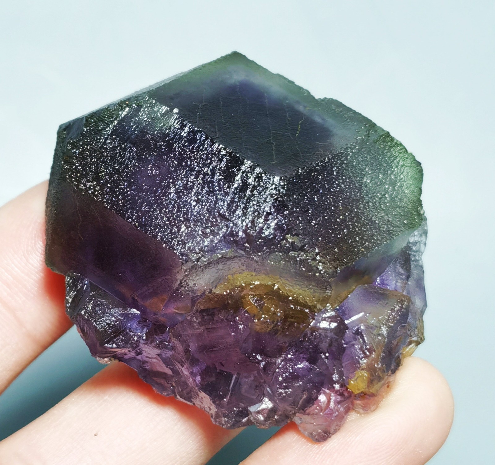 Natural Transparent Purple Window Fluorite Mineral Specimen China