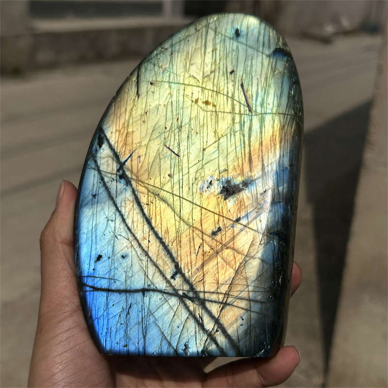 1.32kg Natural Labradorite Quartz Crystal Spectrolite Mineral Reiki healing
