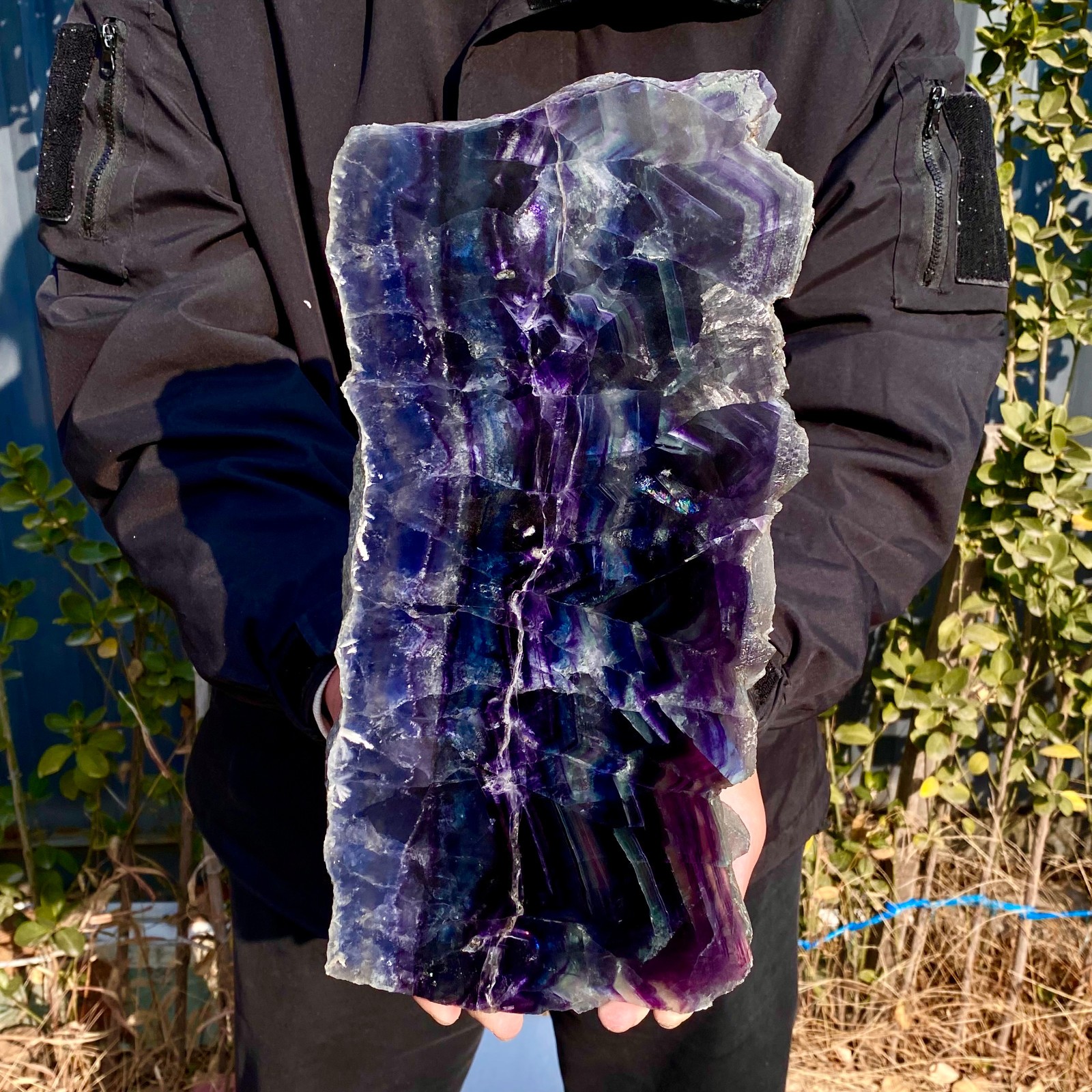 8.6LB Natural and colorful fluorite tablets for crystal therapy and meditation
