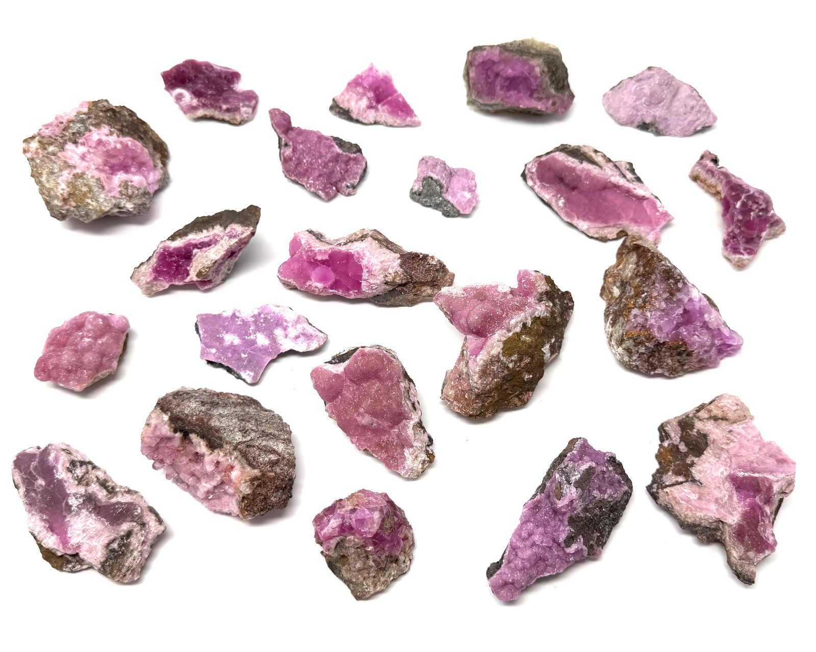 Natural Pink Cobaltoan Calcite Crystal Clusters – ‘A’ Grade Raw Cobalt Calcite