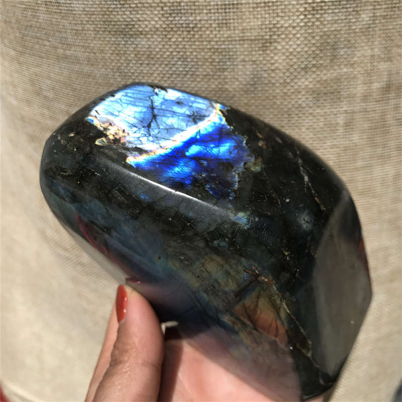 1.21kg Natural Labradorite Quartz Crystal Spectrolite Mineral Reiki healing