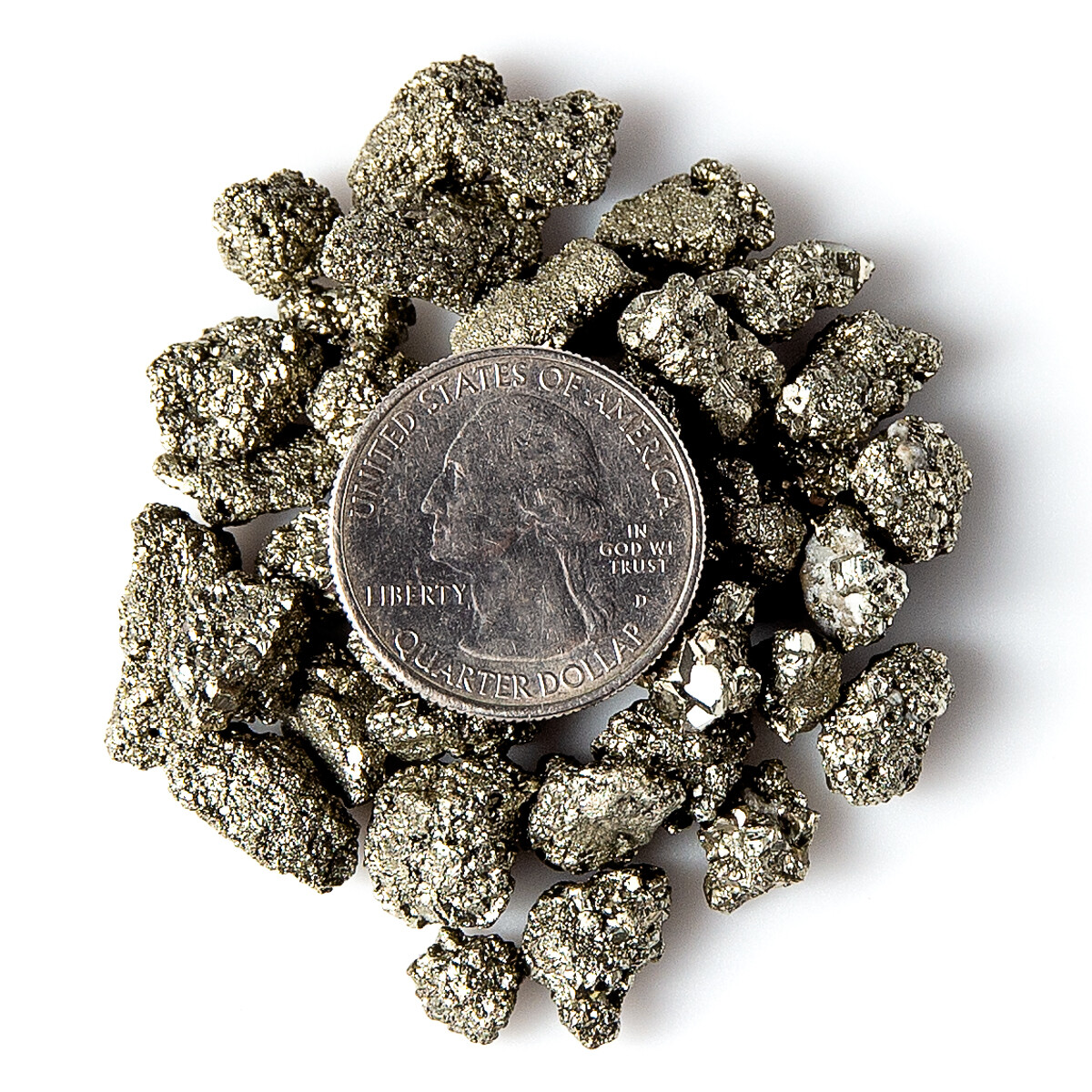 1/4 lb Iron Pyrite XSmall Fools Gold Gemstone Natural Chispa Crystal Mineral Gem