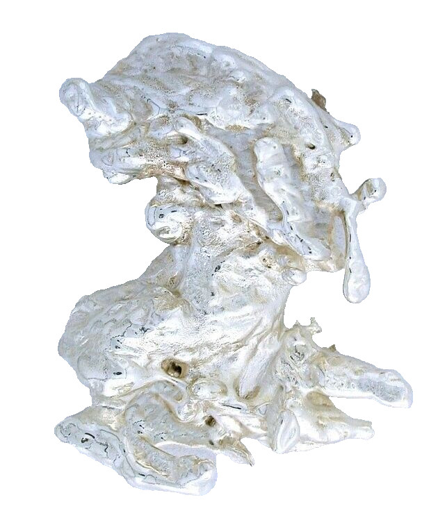 63.7 Gram 2.25 Oz 1 9/10 x 1 1/2 x 1/2 Inch Casted Silver Nugget EBS1373W/51624