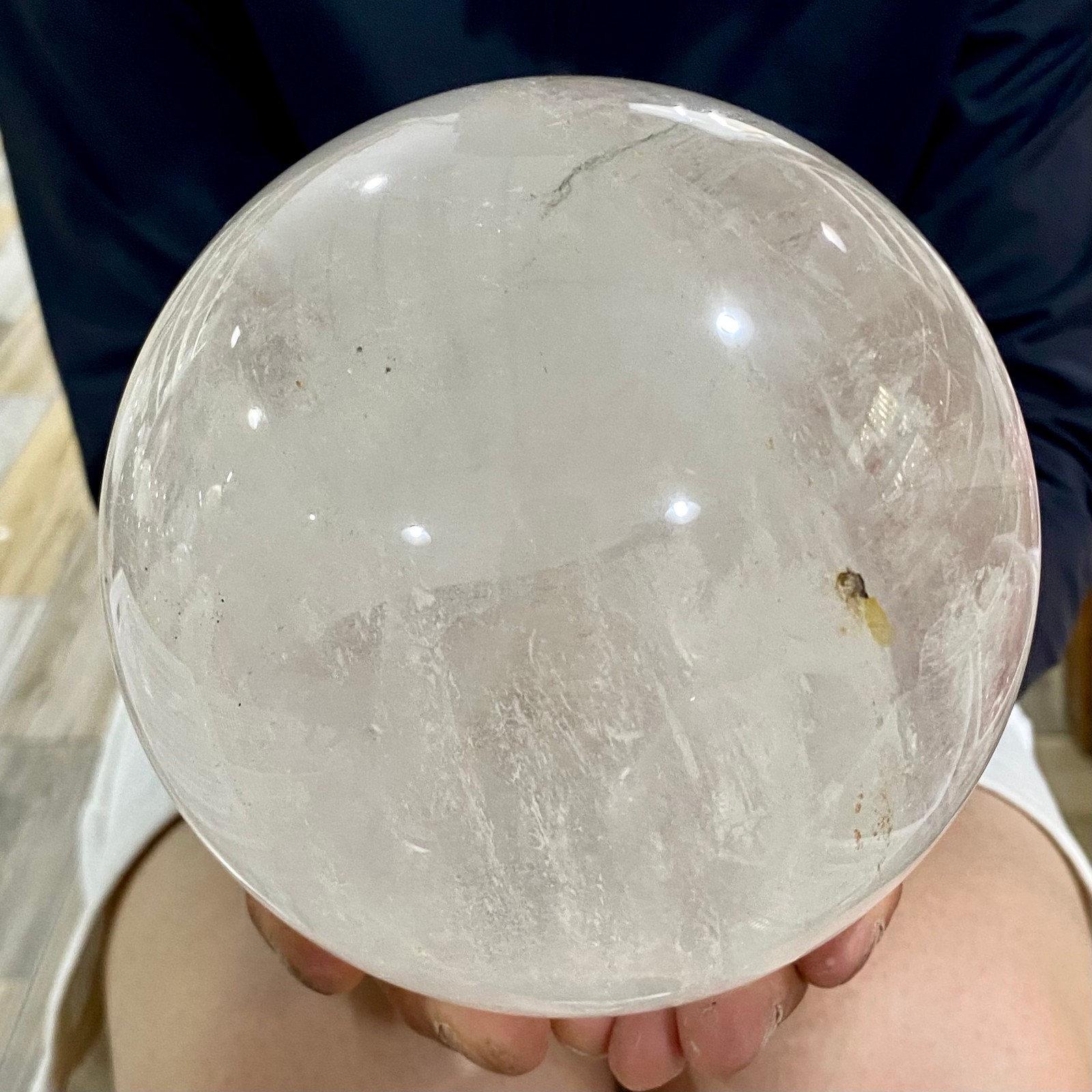 7.03LB Natural clear quartz sphere quartz crystal ball reiki Energy healing