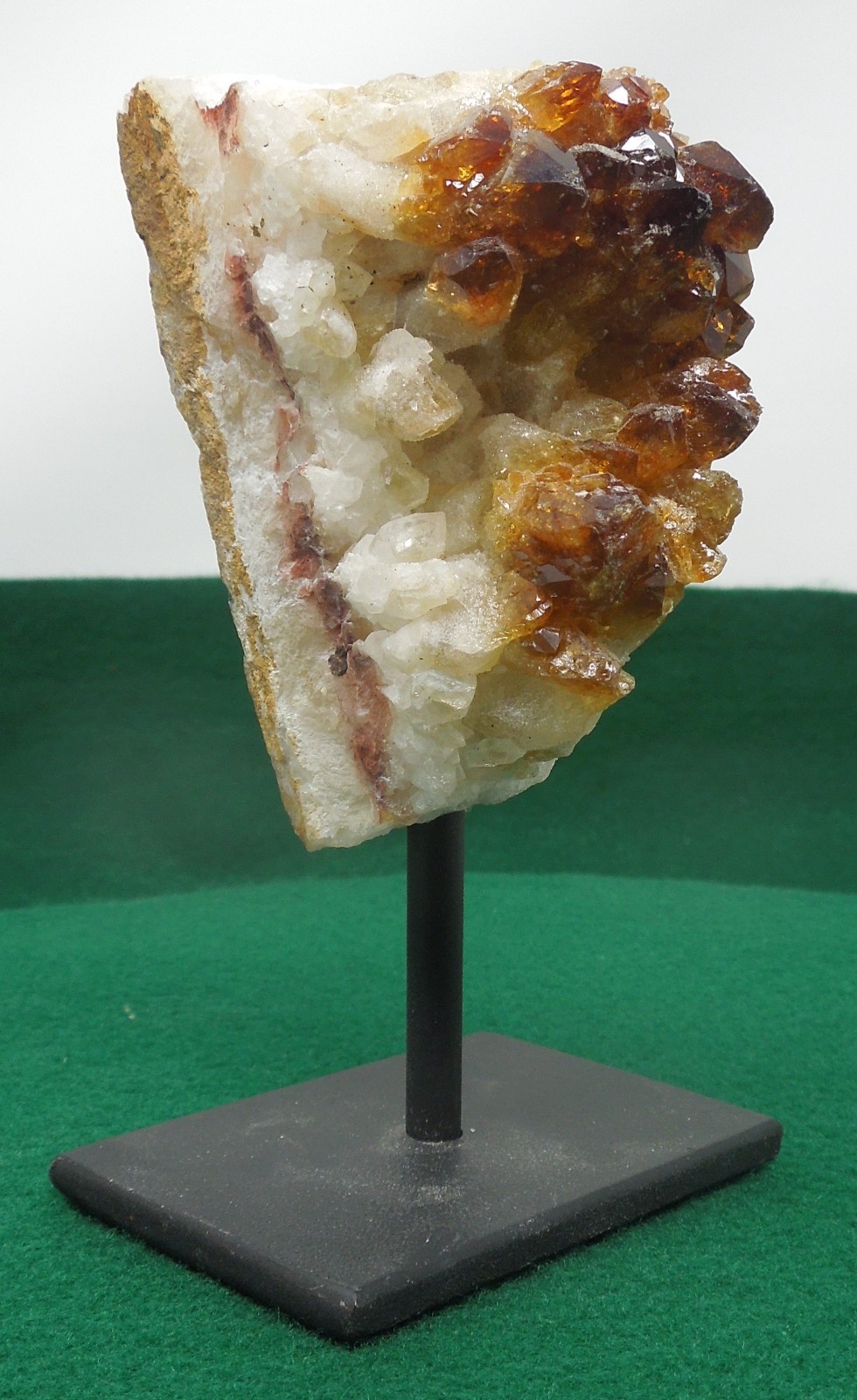 Citrine Quartz Crystal Cluster , Mounted Display Specimen, 4-3/4″ x 2-1/2″