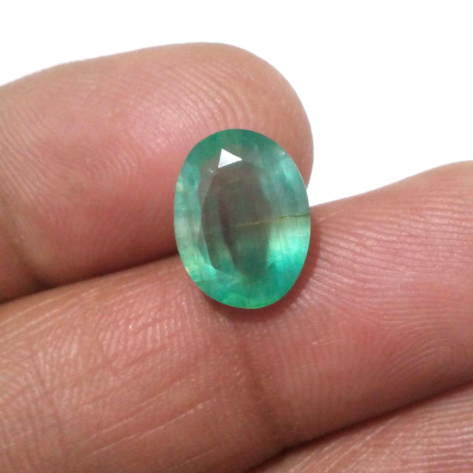 Amazing Colombian Emerald Faceted Oval Shape 3.80 Crt Emerald Loose Gemstone