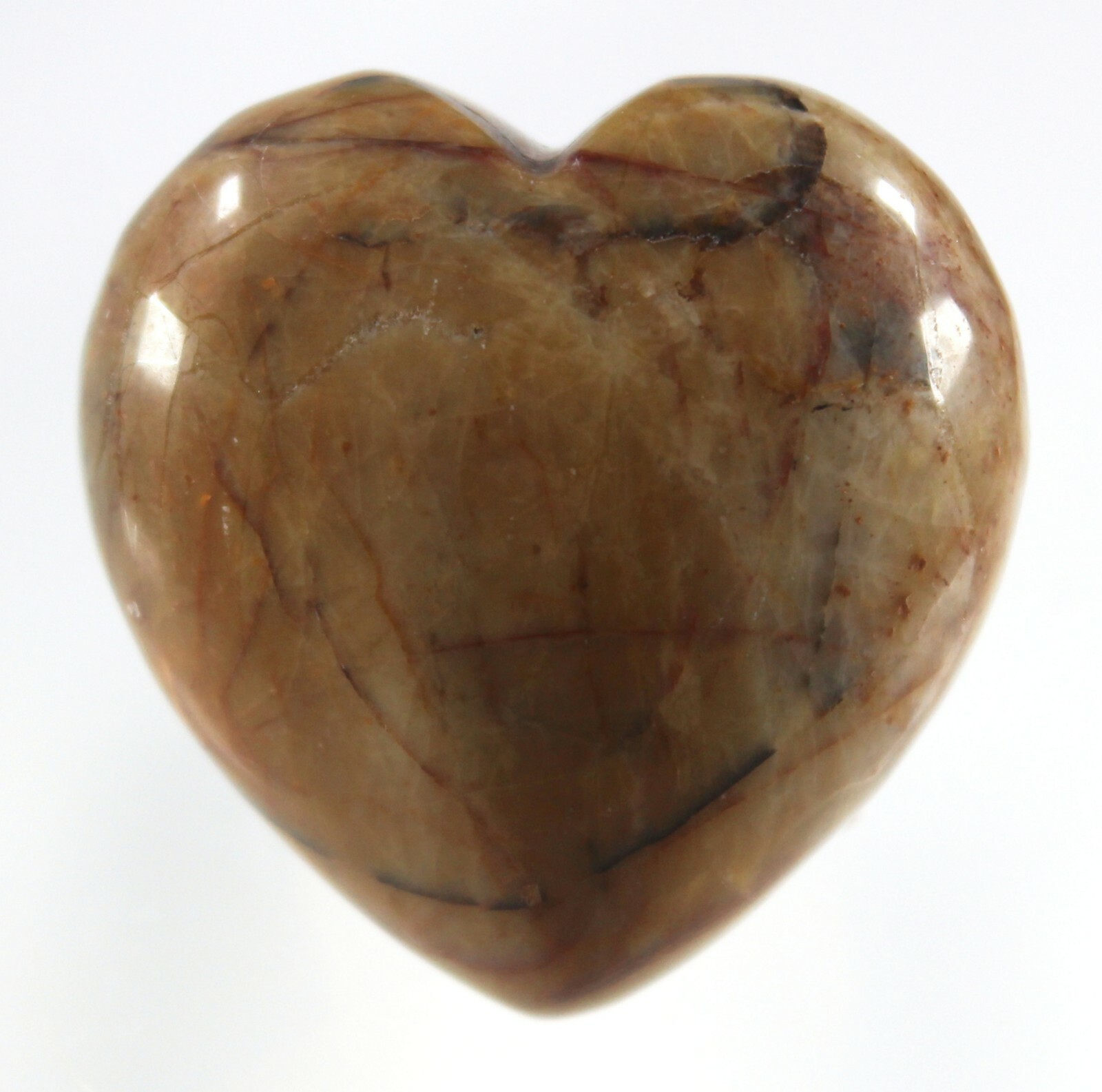 Cherry Creek Jasper 36x36mm / 34g Puff Heart Gift Idea Red Creek Jasper (107)