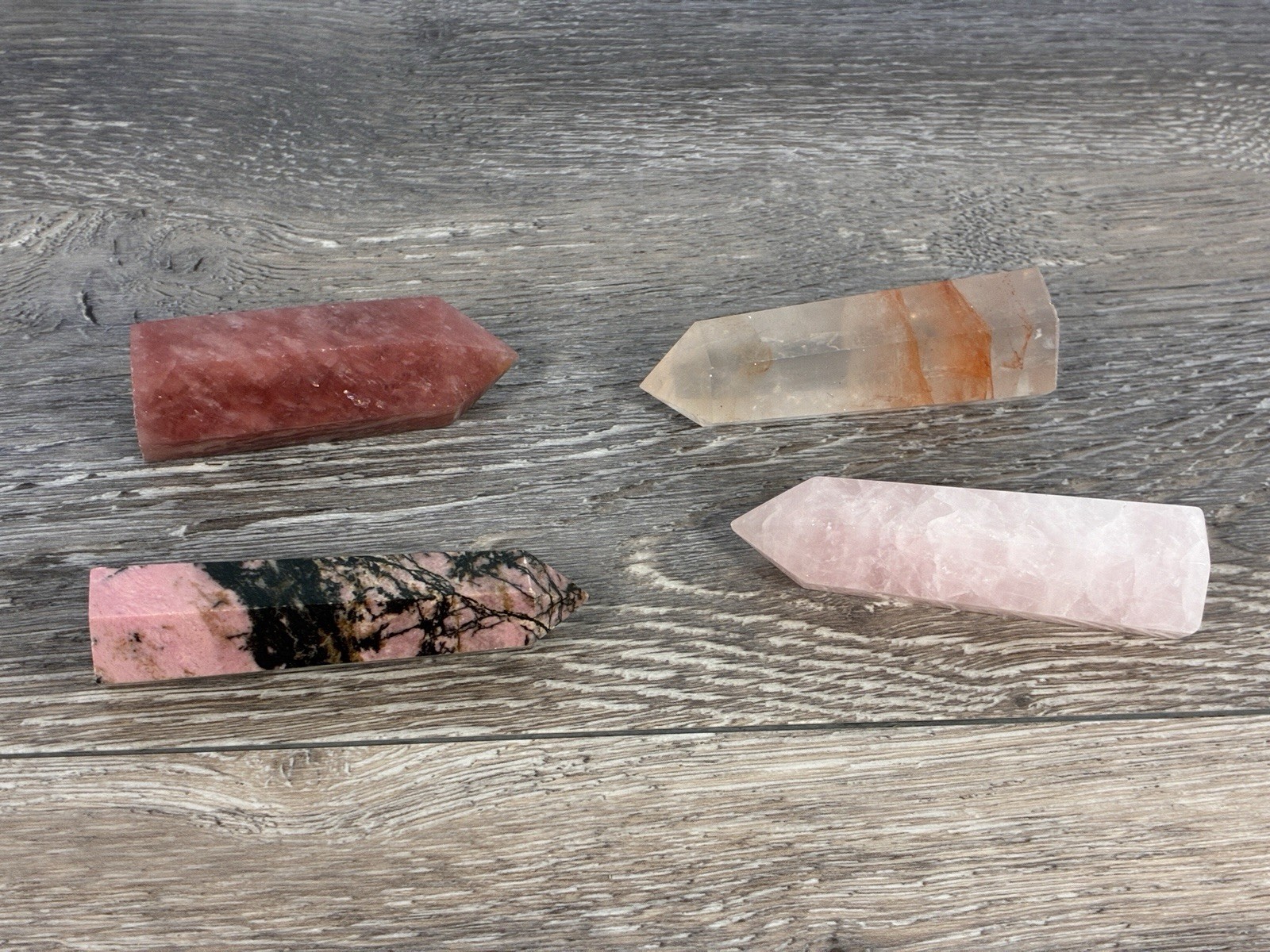 Obelisk Crystals Towers Chakras Point Healing 18 Pc Over 2 Lb Mixed Stone