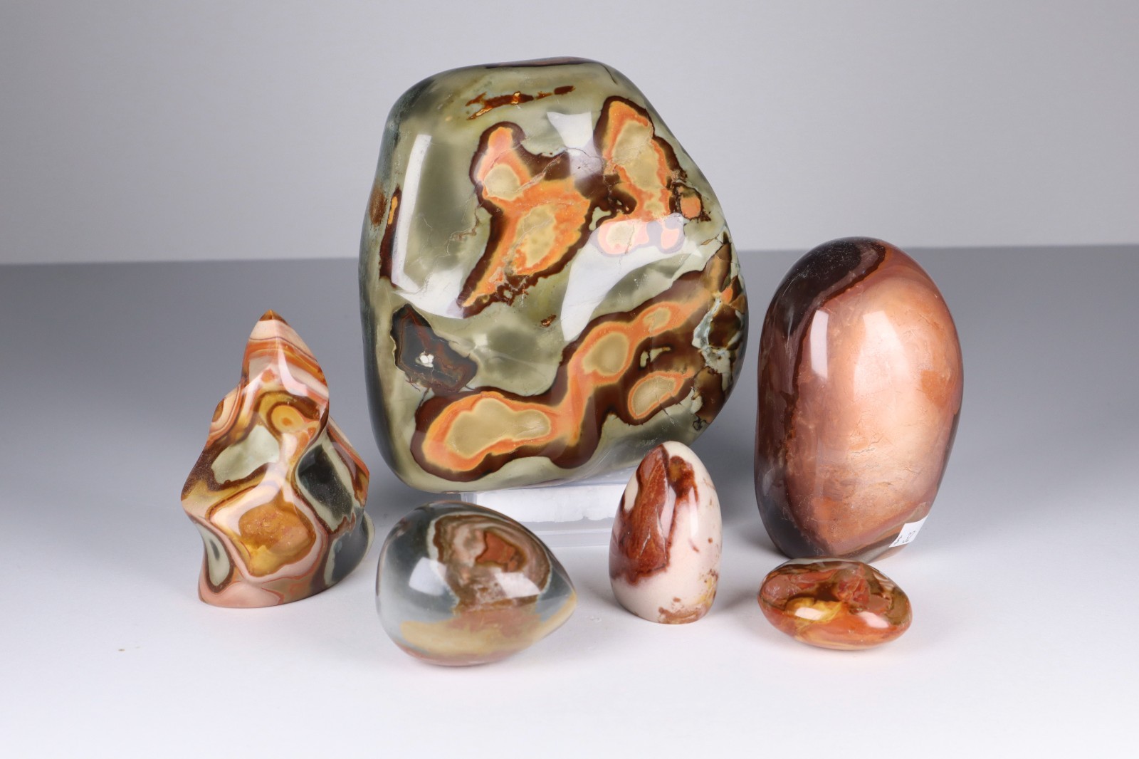 3.3kg POLYCHROME JASPER Freeforms Flames Palm Stones Crystal Collection bundle