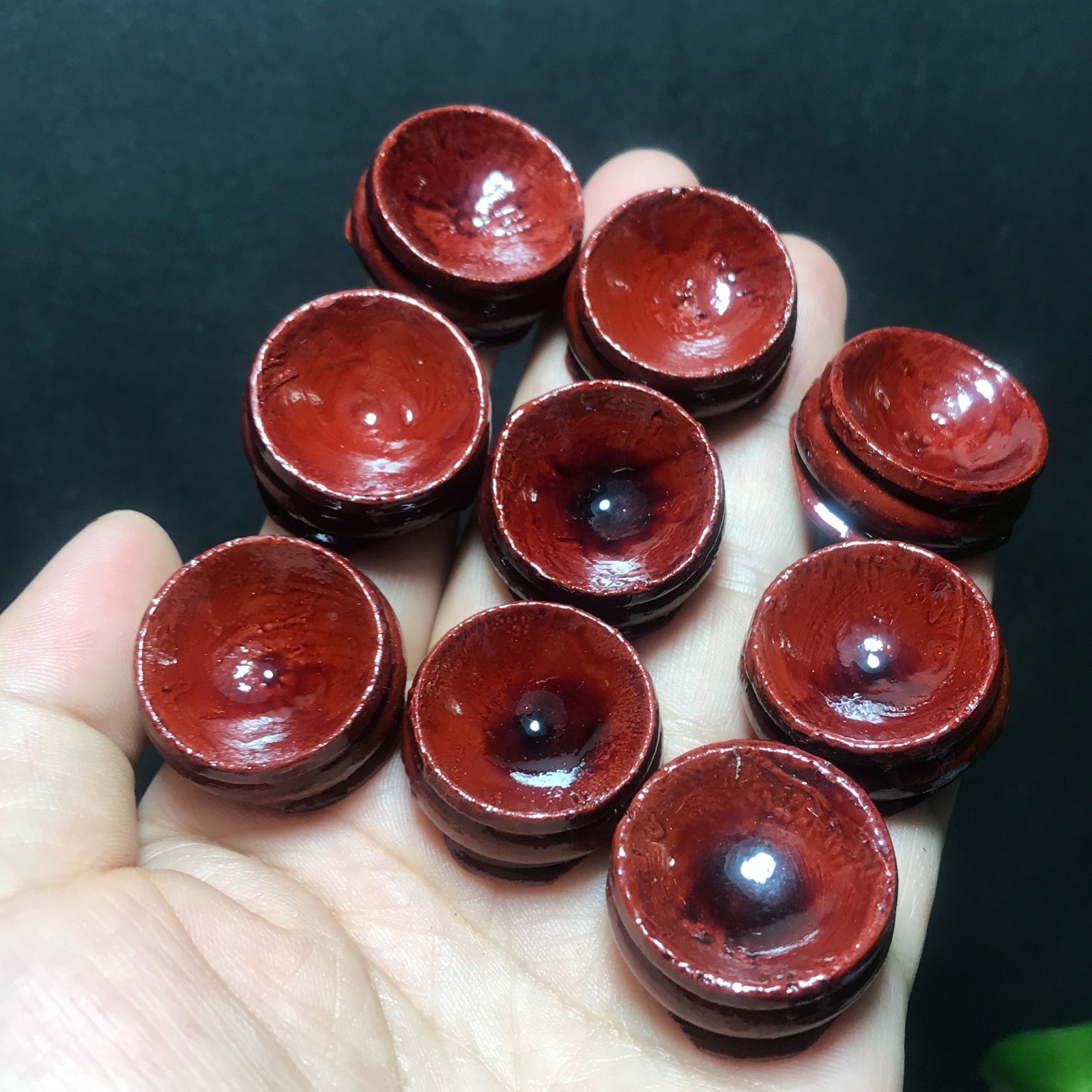 10pcs 10pcs Red Wood Display Stand For 25MM Crystal Ball Sphere Holder wholesale