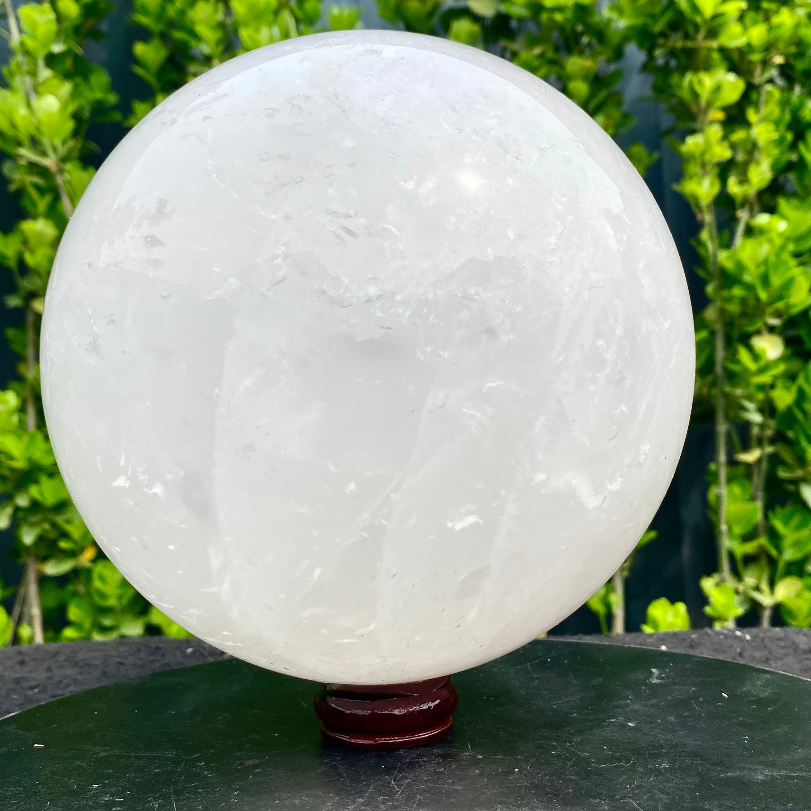 14.1LB Natura white crystal quartz crystal ball Reiki repair