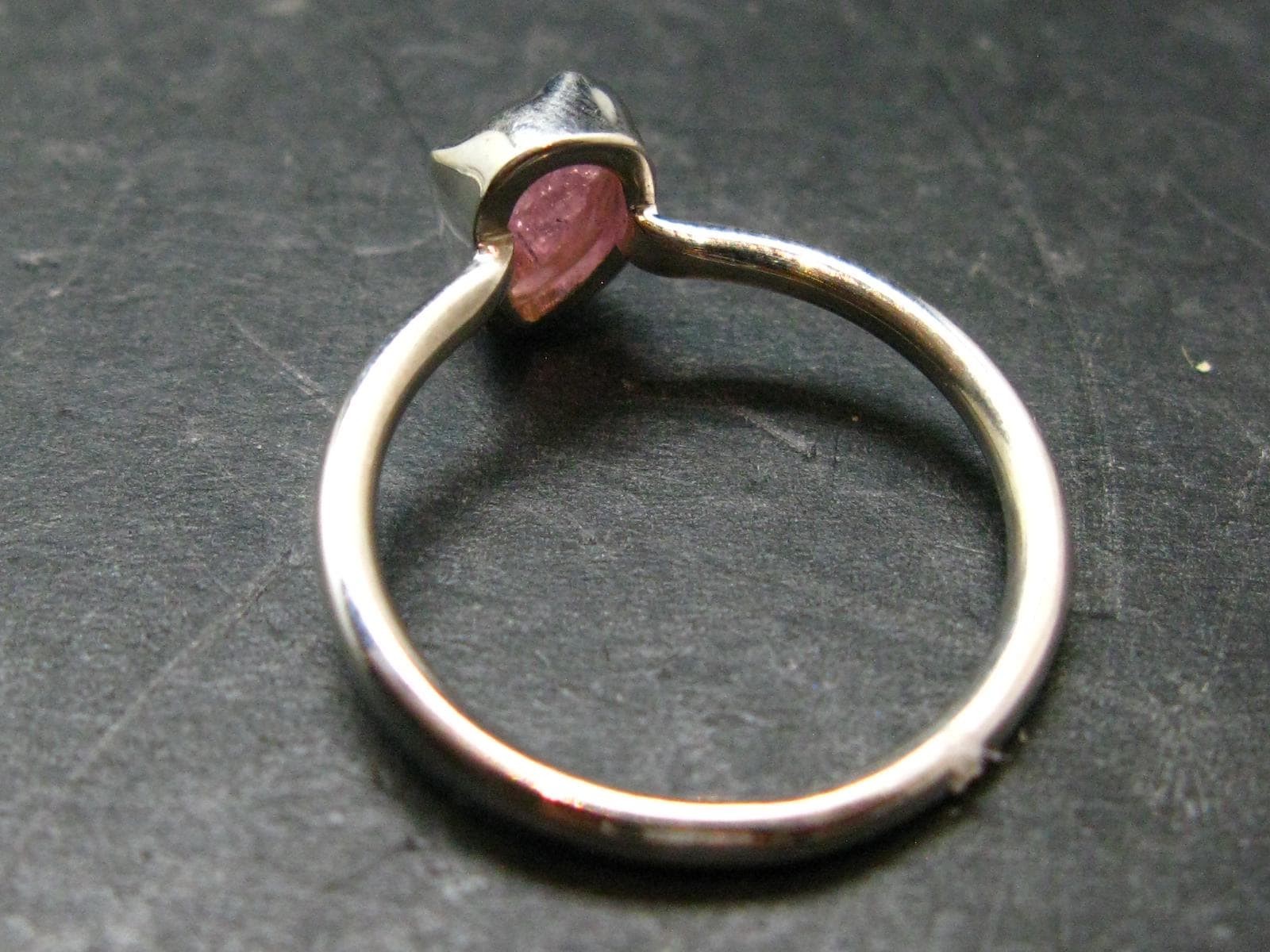 Pezzottaite Crystal Silver Ring From Madagascar – Size 7 – 2.0 Grams