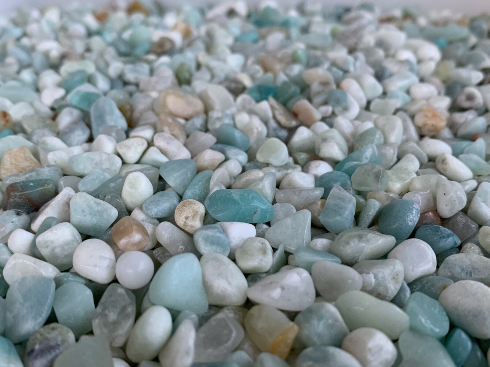 Amazonite Semi Tumbled Gemstone Mini Chips 6 – 8 mm, Wholesale Bulk Lot