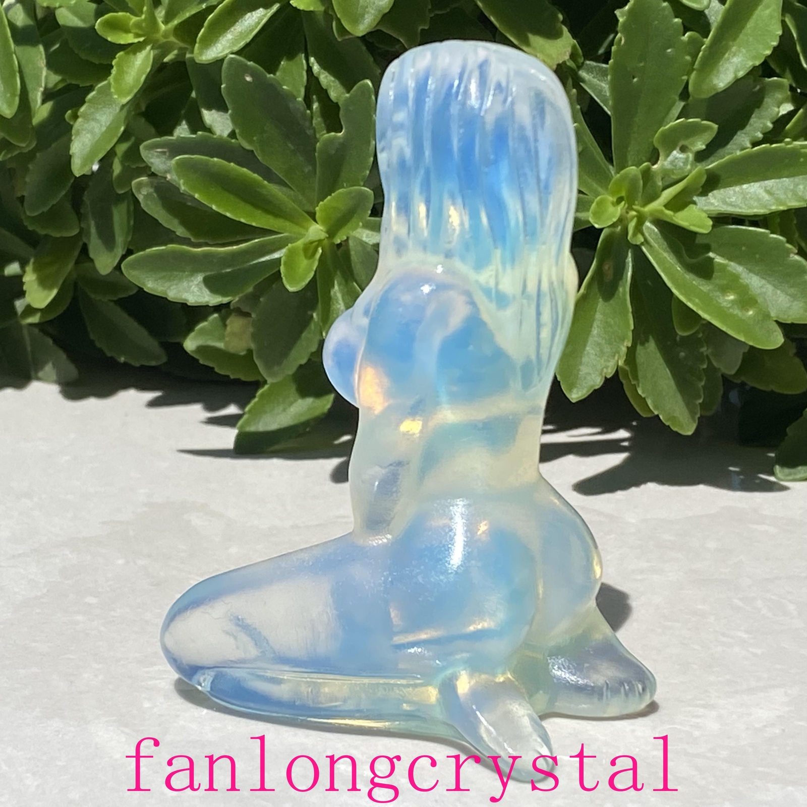 3″ Opalite Women Naked Quartz Crystal Skull Carved Goddess Reiki 1pc