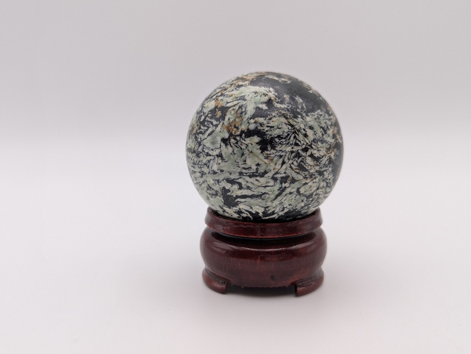47 mm (1.82) Nice Firework Jasper Sphere Gem Ball & Stand (China) US Seller