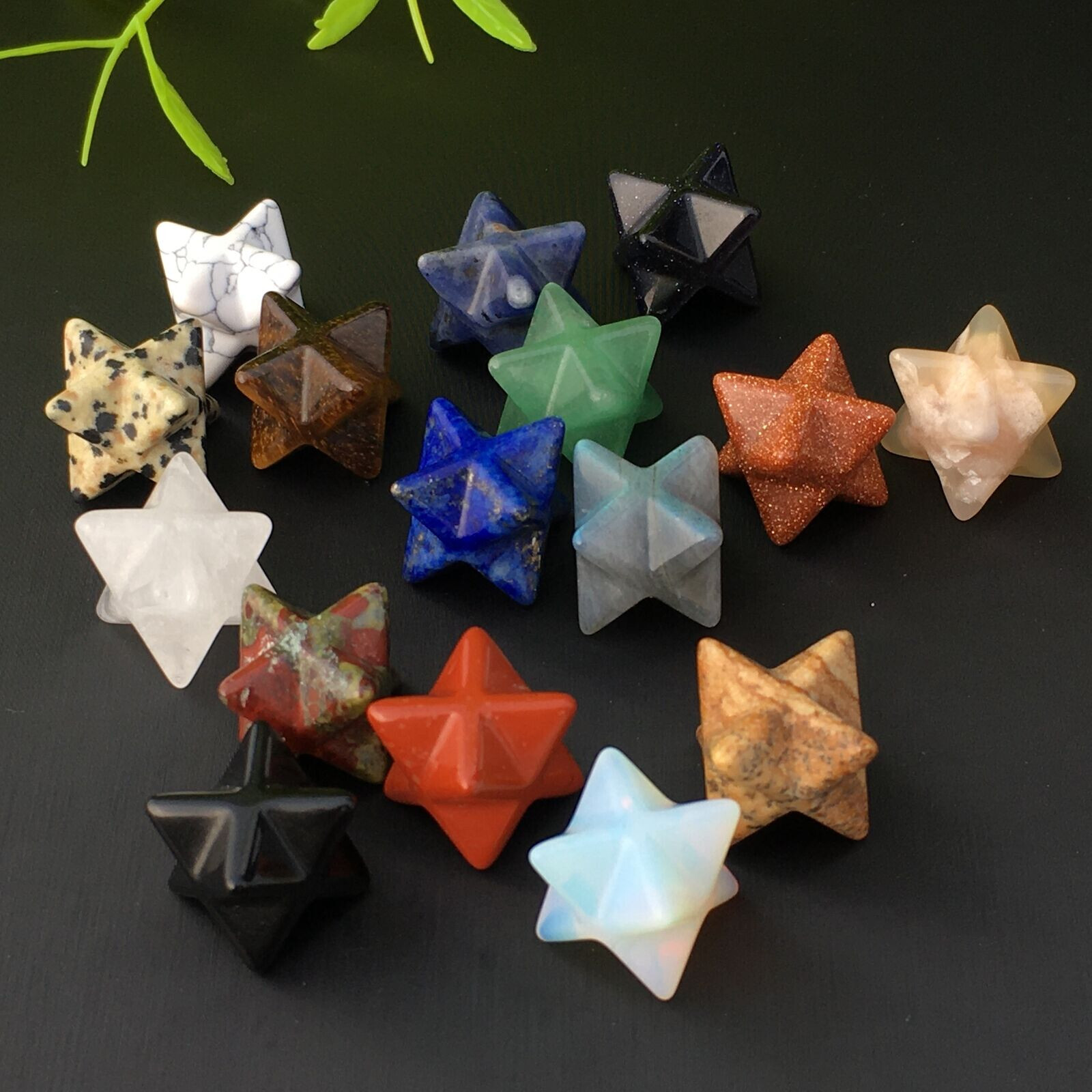 10pcs Mix Natural Quartz Crystal Mini Merkaba Star Carved Crystal Skull Healing